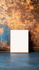 Empty Canvas on Rustic Background Ready for Artistic Creations and Designs