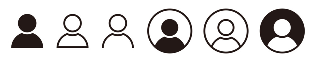 User profile icon set