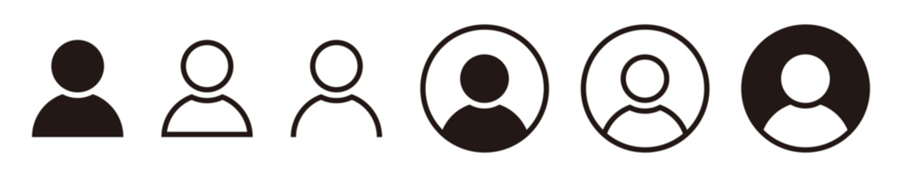 User profile icon set