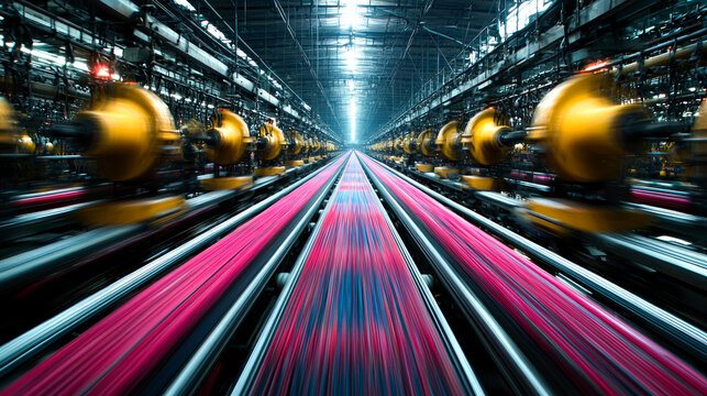 The Rhythmic Dance of Textile Production: A Glimpse into the Heart of a Modern Factory