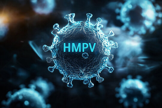 Human Metapneumovirus (HMPV) Particle: Detailed 3D Model for Viral Structure Analysis