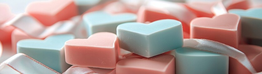 Colorful heart-shaped desserts, perfect for celebrations or gifts.