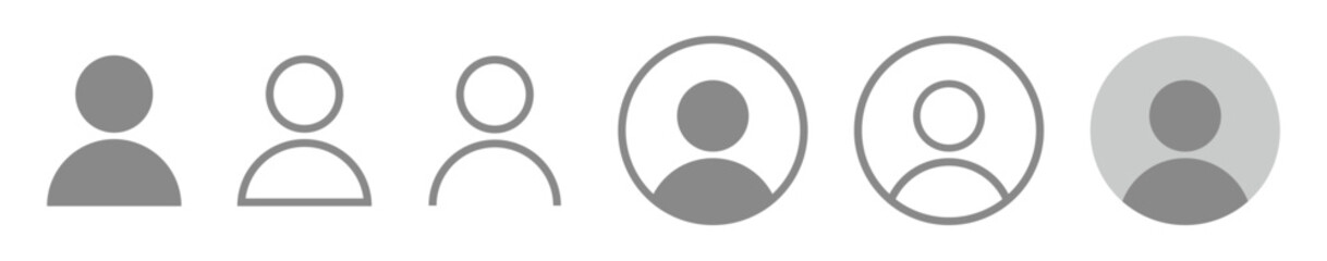 User profile icon set