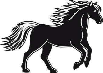 Graceful Gallop - Horse Silhouette Artwor