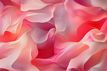 Obraz premium Valentine Background Concept, Soft pink and red flowing shapes create dreamy, abstract background