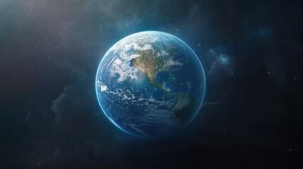 Obraz premium Earth from Space, Blue Planet, Global View