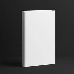 Fototapeta premium A minimalist white book standing against a dark background, emphasizing simplicity and elegance.