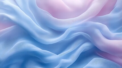 Obraz premium Soft pastel blue pink fabric waves texture background. Ideal for fashion design.