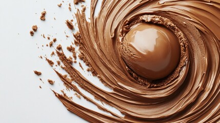 Swirled Chocolate Ice Cream Scoop