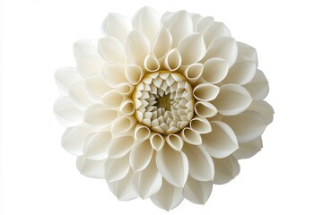 White Dahlia Flower Close-up