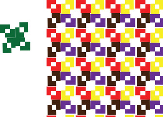 pattern of colorful cubes