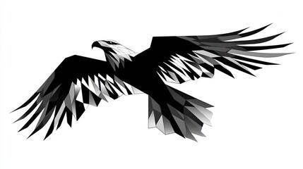 Abstract Geometric Eagle in Flight Design