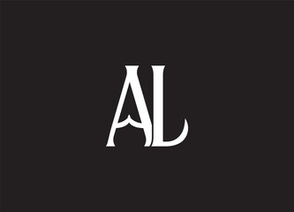 AL logo desing and monogram logo
