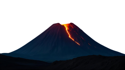 balance of calm and power as a volcano gracefully transition eruption lava....