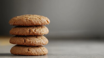 Triple-Ginger Rye Cookies With Copy Space 