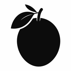 Fototapeta premium guava black silhouette vector art