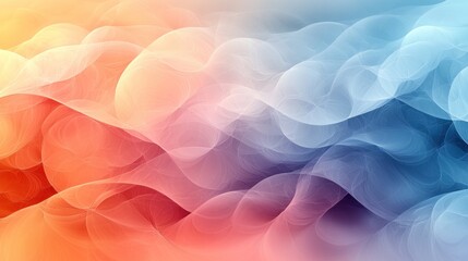 Obraz premium Abstract colorful smoke waves blending warm and cool hues as a vibrant background