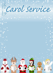 Christmas carol service poster with room for text
