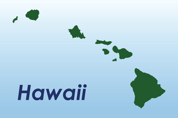 Hawaii Islands Map Vector Illustration,  Hawaii Islands Map, Map of Hawaii
