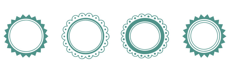 set of oval frames with a floral design