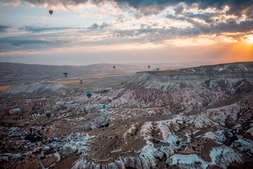 Scenic View of Cappadocia's Rock Formations