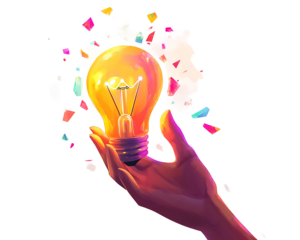 Holding Lighting Bulb