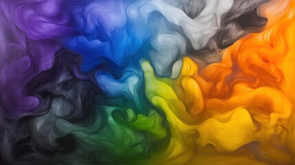 Fototapeta premium Abstract swirling colors in vibrant hues blending seamlessly.