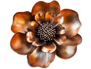 Flowers, Golden Brushstrokes