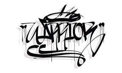 WARRIOR graffiti tag style design