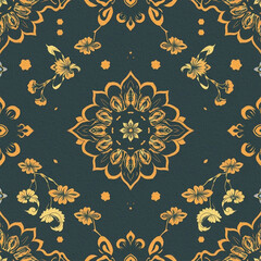 Oriental pattern. Oil painting. Pattern for printing on wall decorations, covers, leaflets, business cards