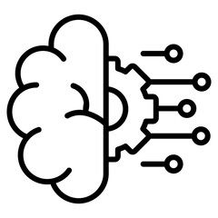 Digital Mind  Icon Element For Design