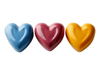 Fototapeta premium Unique 3D Plasticine Hearts for Valentine's Day Decorations
