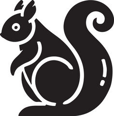 running squirrel silhouette vector