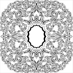 background ornaments mandala card frameart