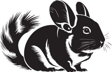 running squirrel silhouette vector