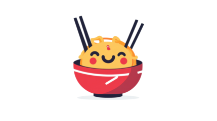 Smiling Easter Egg Relaxing in a Soup Bowl Cartoon