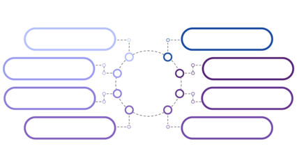 Blue tone circle infographic with 8 steps, process or options.