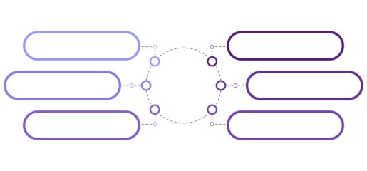 Blue tone circle infographic with 6 steps, process or options.