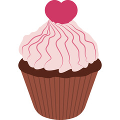 Valentines Cupcake Illustration