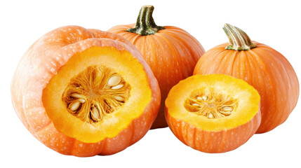 Obraz premium Fresh pumpkin isolated on white background