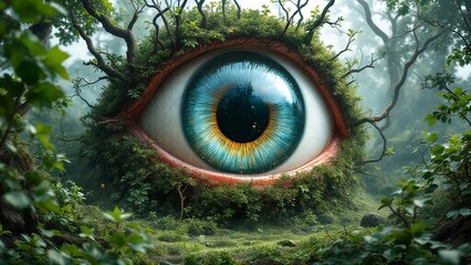 Eye of the grass. Eyes wide open