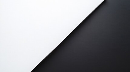 A diagonal split between white and black textured surfaces.