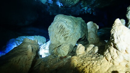 Scuba, cave diving in Dominican Republic