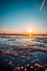 Golden Sunrise over Salt Flats
