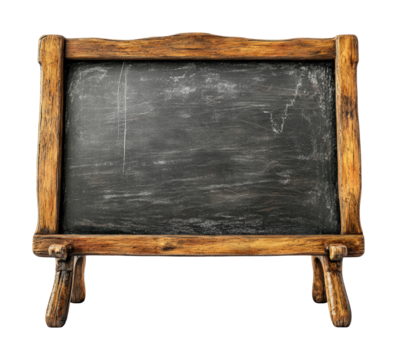 Chalkboard displaying ideas classroom setting of a blank chalkboard creative environment frontal view education concept isolated on transparent background