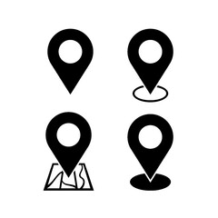 Set of Pin Location. Location pin icon vector. Location pin icon collection. Map pointer vector. Navigation marker design illustration. Pin Location Logo design vector,