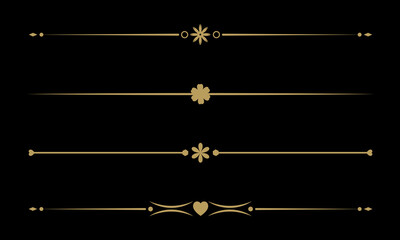 Text Divider Vectors. Separator vintage. decorative line.