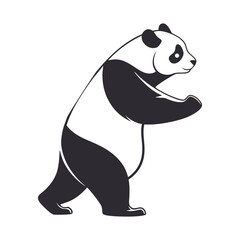 Modern Panda Art  Iconic Black and White Animal Graphic.eps
