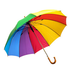 Rainbow umbrella isolated on white background.PNG