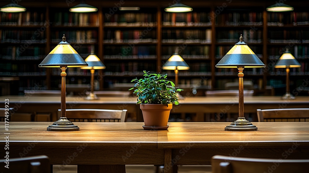Aufkleber technology literacy demonstration held in a quiet public library stock photo with side copy space